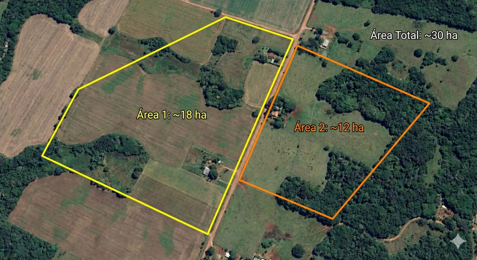 Vista de área agrícola no Paraná
